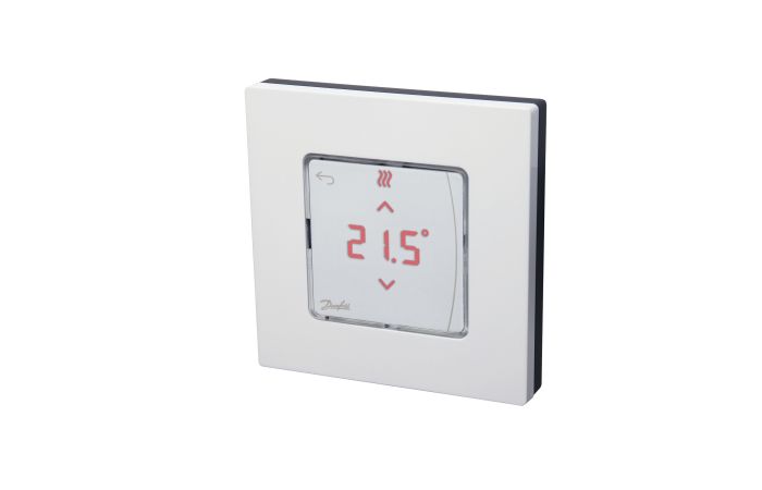 Termostatas v/t patalpos su ekranu bevielis su infrared grindų jutikliu baltas Danfoss Icon - DANFOSS
