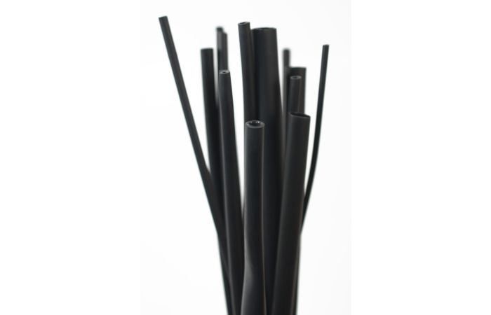 Vamzdelis termosusitraukiantis be klijų 38.1-19.1mm juodas L-1m plonasienis RTS - TRYTYT