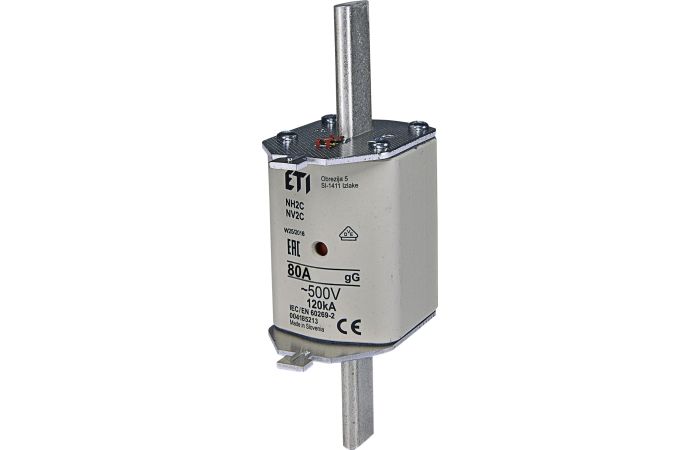 Saugiklis 80A 120kA 500V NH2 WT-2C/GG KOMBI - ETI