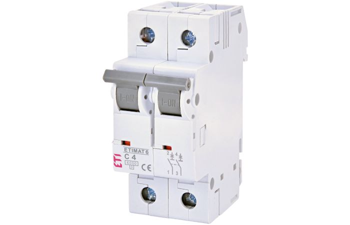 Automatas 2P 4A C 6kA ETIMAT 6 2p C4 - ETI
