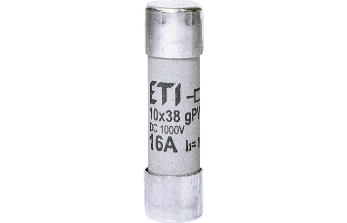 Saugiklis 16A 10x38mm gPV 1000V DC CH10 cilindrinis - ETI