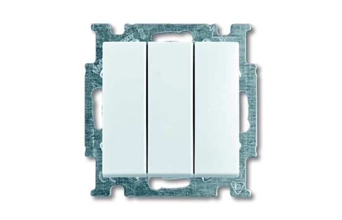 Jungiklis p/t trigubas be rėmelio baltos spalvos 16A 250V 106/3/1 UC-94-507 Basic 55 - ABB
