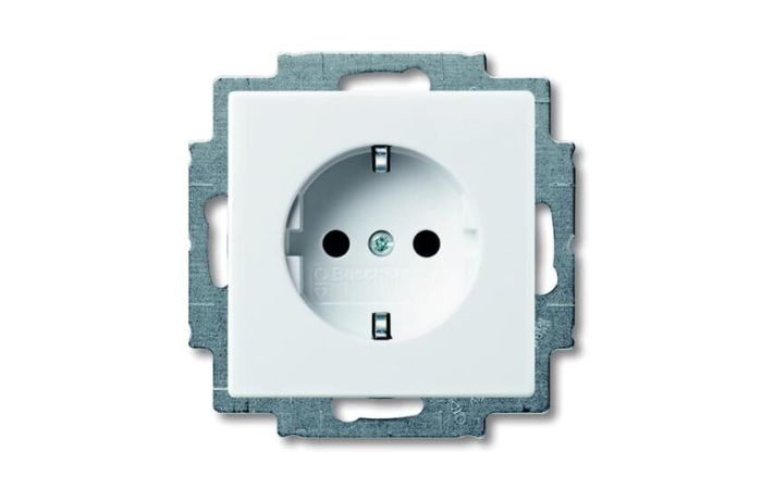 Lizdas p/t SCHUKO be rėmelio dramblio kaulo spalvos 16A 250V 20 EUC-92-507 Basic 55 - ABB