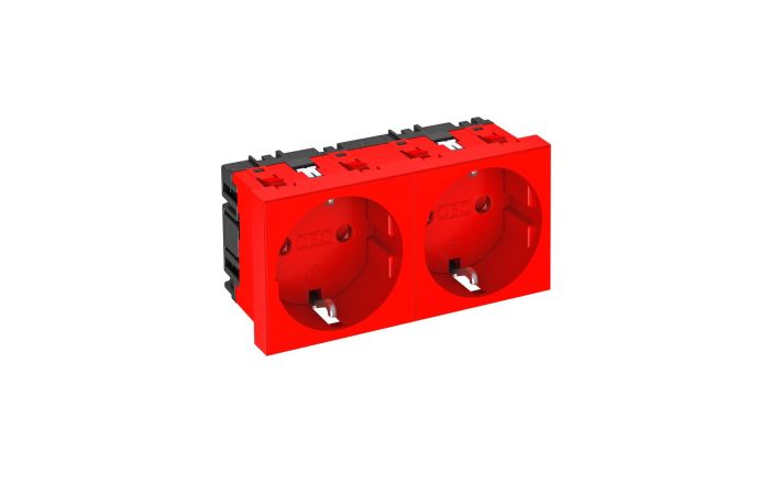 Lizdas p/t dvigubas kanalui Rapid 45 raudonas STD-D0 SRO2 - OBO BETTERMANN