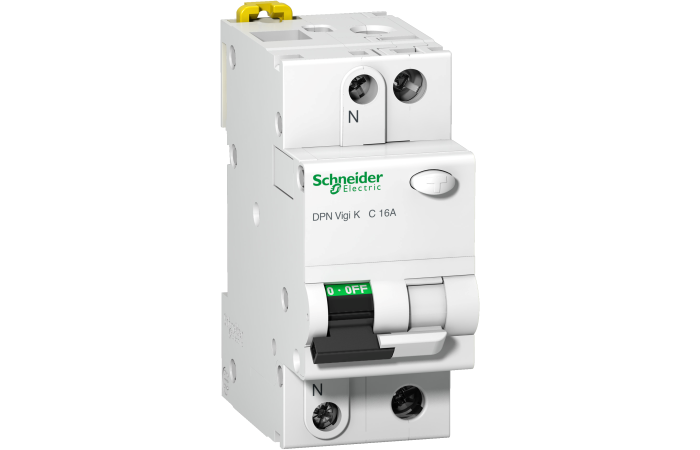 Relė srovės nuotėkio RCBO 2P 10A B 30mA su automatu AC-tipas DPN K VIGI Acti9 - SCHNEIDER ELECTRIC