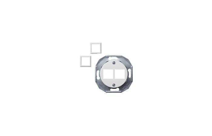 Dangtelis baltas kompiuterio lizdui 2x8 RJ45 Renova - SCHNEIDER ELECTRIC