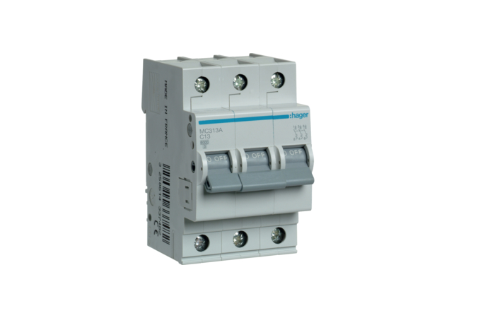 Automatas 3P 13A C 6kA - HAGER