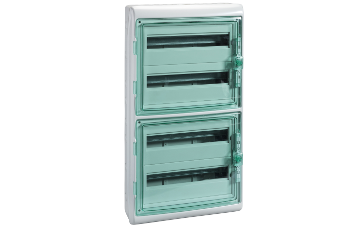 Skydelis v/t 72 (4x18) modulių IP65 su PE gnybtu skaidrios durys Mureva - SCHNEIDER ELECTRIC
