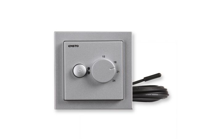 Reguliatorius p/t temperatūros grindų ir patalpos 16A IP30 su BLUETOOTH aliuminio spalvos IMPRESSIVO - ENSTO