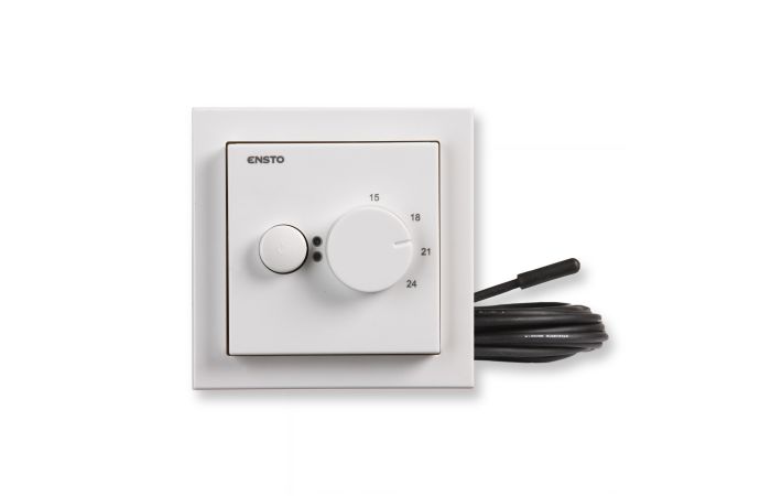 Reguliatorius p/t temperatūros grindų ir patalpos 16A IP30 su BLUETOOTH baltos spalvos IMPRESSIVO - ENSTO