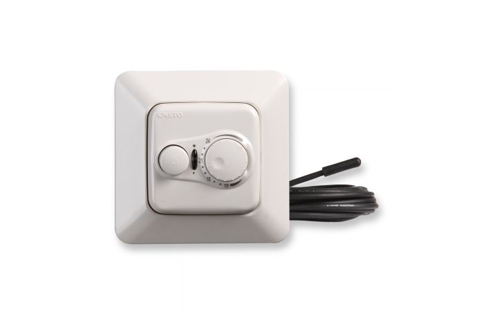 Reguliatorius p/t temperatūros grindų ir patalpos 16A IP30 su BLUETOOTH baltos spalvos JUSI - ENSTO