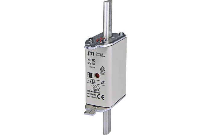 Saugiklis 125A 120kA 500V NH1 WT-1C/GG KOMBI - ETI