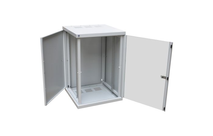 Spinta sieninė 600x600x899 19" 18U pilka, nuimami šonai, stiklinės durys Z-BOX - ZPAS