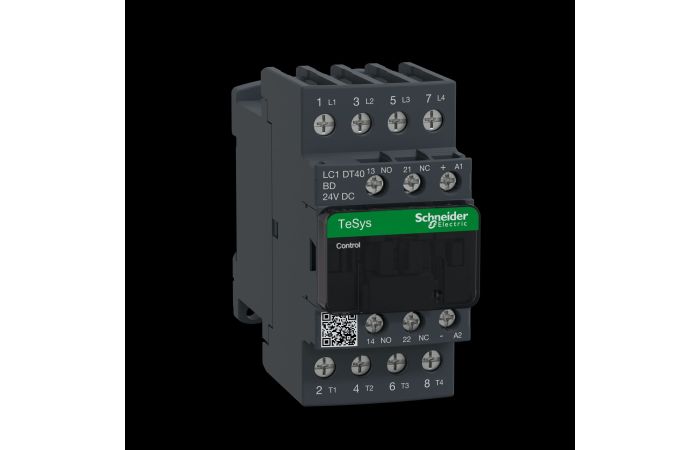 Kontaktorius 4P 40A 24V DC 1no+1nc LC1D TeSys - SCHNEIDER ELECTRIC