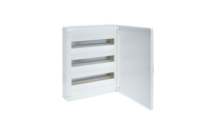 Skydelis v/t 54 modulių IP40 baltos durys - HAGER