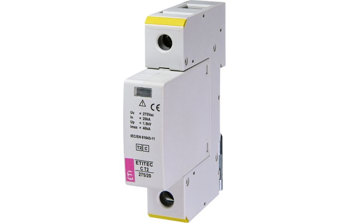 Apsauga viršįtampių 1P C 20kA 2 tipo ETITEC C T2 275/20 1+0 - ETI