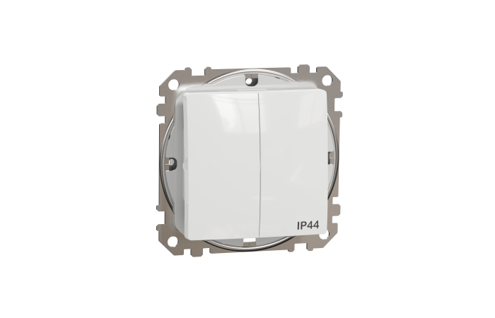 Jungiklis p/t dvigubas IP44 be rėmelio baltas 10A 250V SEDNA DESIGN - SCHNEIDER ELECTRIC