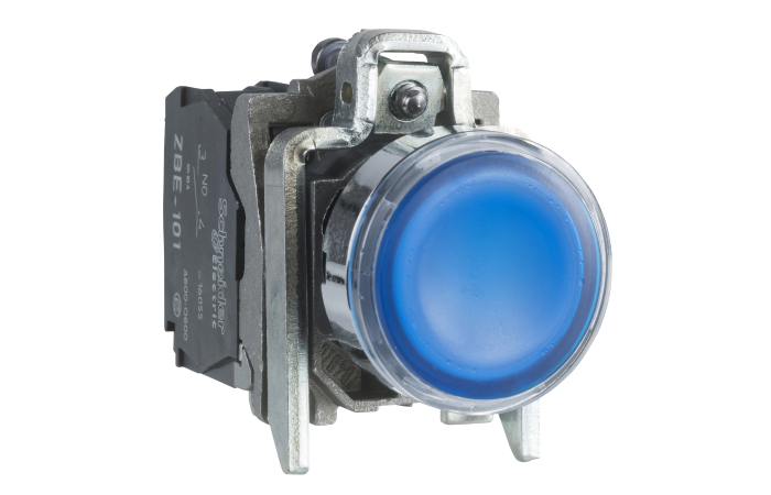 Mygtukas su LED mėlynas 1no+1nc 24V AC/DC - SCHNEIDER ELECTRIC