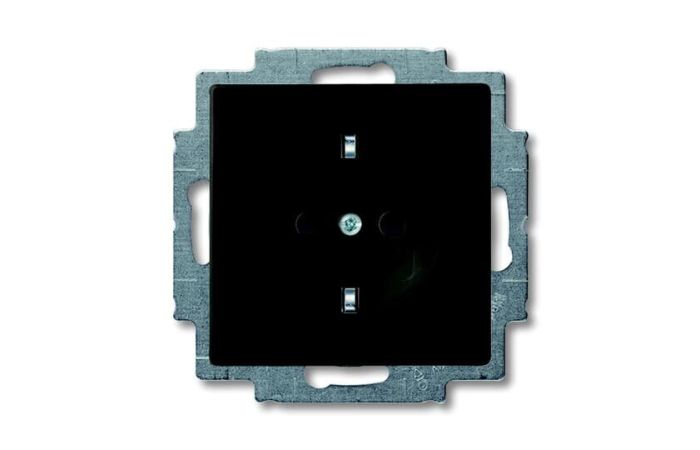Lizdas p/t SCHUKO be rėmelio juodos spalvos 16A 250V 20 EUC-95-507 Basic 55 - ABB