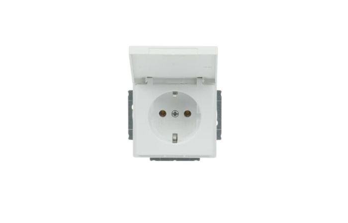 Lizdas p/t SCHUKO su dangteliu be rėmelio baltos matinės spalvos 16A 250V 20 EUK-884 Future Linear - ABB