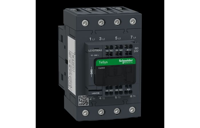 TeSys D3 kontaktorius 4P AC1 80A, valdymas (spyruo, LC1DT80A3BD, , CONTACTORS & MOTOR PROTECTION STANDARD OFFER < 150, TESYS CONTACTORS - SCHNEIDER ELECTRIC (pavadinimas tikslinamas)