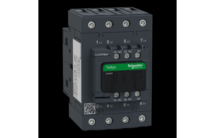 TeSys D3 kontaktorius 4P AC1 80A, valdymas 380V AC, LC1DT80AQ7, , CONTACTORS & MOTOR PROTECTION STANDARD OFFER < 150, TESYS CONTACTORS - SCHNEIDER ELECTRIC (pavadinimas tikslinamas)