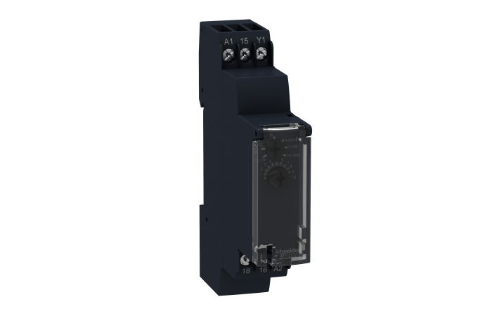 Relė laiko modulinė 0.1s-100val 1co 24V DC/24-240V AC/DC užlaikymas įjungus RE17R Harmony - SCHNEIDER ELECTRIC