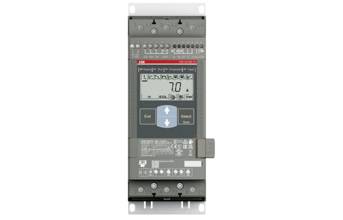 Sklandaus paleidimo įrenginys 55kW/105A, PSE105-600-70 - ABB