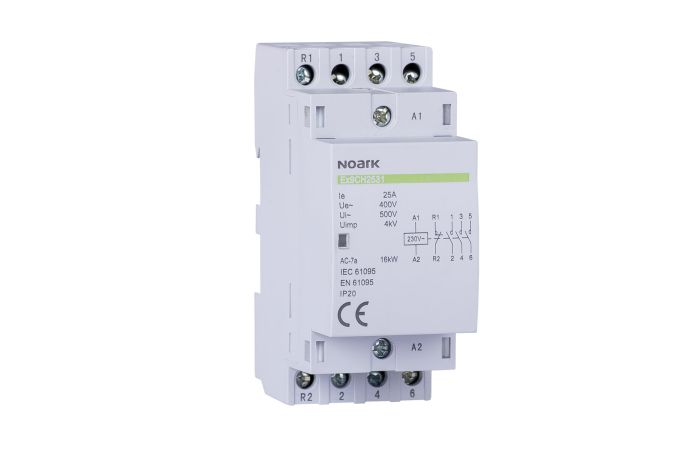 Kontaktorius 4P 25A 230V AC 2no+2nc 2PLE Ex9CH25 22 230V 50/60Hz - NOARK