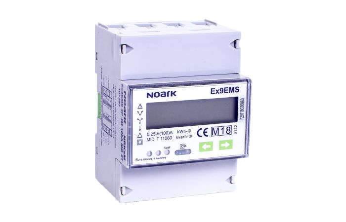 Skaitiklis elektros energijos 3F 5A netiesioginis 2 tarifai M-Bus 4 modulių Ex9EMS 3P 4M CT MB 2T - NOARK