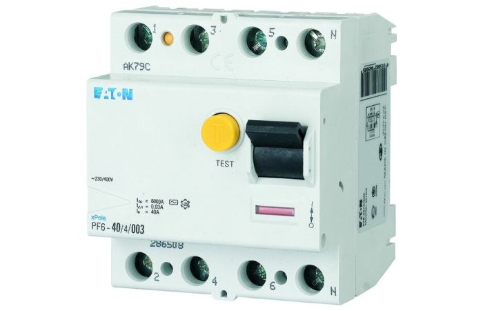 Relė srovės nuotėkio RCCB 4P 63A 500mA AC-tipas PF6-63/4/05 - EATON