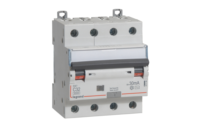 Relė srovės nuotėkio RCBO 4P 32A C 30mA 6kA su automatu AC-tipas DX3 - LEGRAND