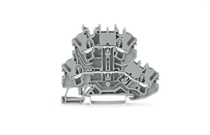 Gnybtas 2.5mm2 2 lygių L/L pilkas ant bėgelio - WAGO