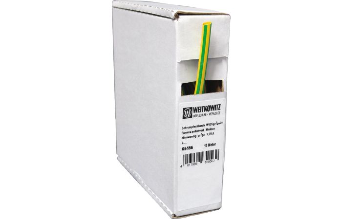 Vamzdelis termosusitraukiantis be klijų 3.2-1.6mm geltonai žalias L-15m W135B ICC65456 - INTERCABLE