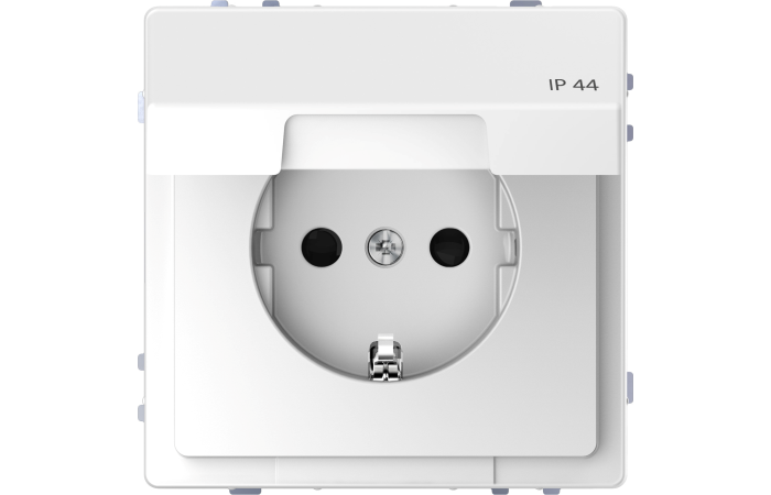 Lizdas p/t su įž IP44 su apsauga nuo vaikų baltos spalvos SYSTEM DESIGN - SCHNEIDER ELECTRIC