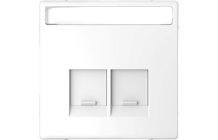 Dangtelis dvigubam RJ45 lizdui su užuolaidėle ir markiravimo vieta baltas System Design - SCHNEIDER ELECTRIC