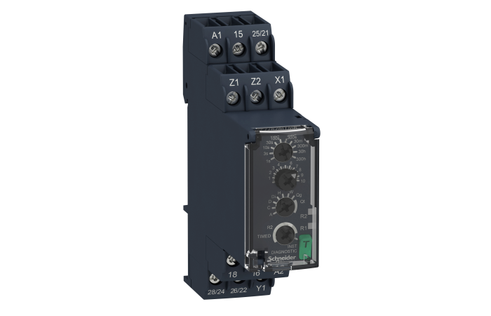 Relė laiko multifunkcinė modulinė 0.05s-300val 2co 24-240V AC/DC RE22 Harmony - SCHNEIDER ELECTRIC