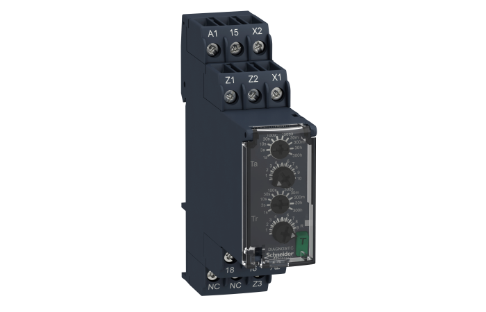 Relė laiko asimetrinė modulinė 0.05s-300val 1co 24-240V AC/DC RE22 Harmony - SCHNEIDER ELECTRIC