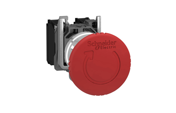 Mygtukas STOP 1no+2nc su fiksacija 22/40mm grybo formos raudonas IP66 XB4 Harmony - SCHNEIDER ELECTRIC