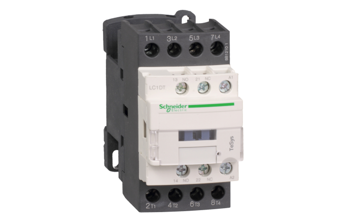 Kontaktorius 4P 20A 24V DC 1no+1nc LC1D TeSys - SCHNEIDER ELECTRIC