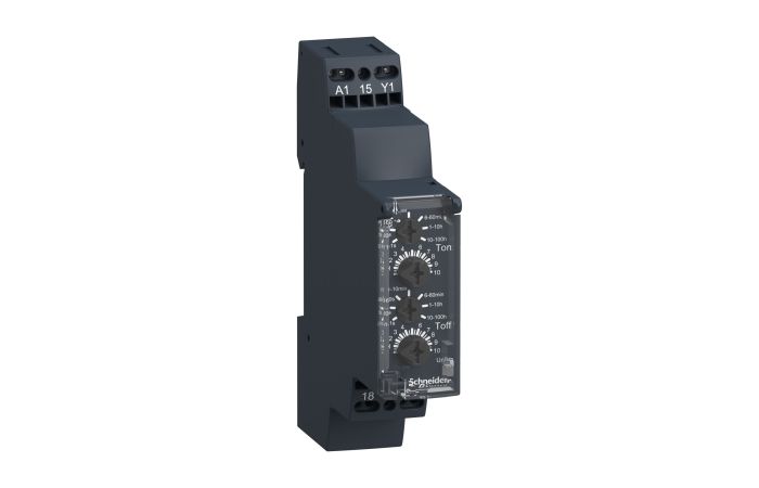 Relė laiko asimetrinė modulinė 0.1s-100h 1co 24V DC/24-240V AC/DC RE17R Harmony - SCHNEIDER ELECTRIC