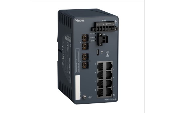 Modicon Managed Switch X/2FX-MM, MCSESM103F2CU0, PROCES.AUTOMAT.CONTROL, NETWORKS_FIELDBUS, ETHERNET INFRASTRUCTUR - SCHNEIDER ELECTRIC (pavadinimas tikslinamas)