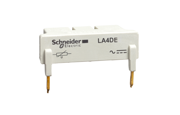 Tesys D aps. modulis 24…48 V AC/DC, LA4DE3E, CONTACTORS & MOTOR PROTECTION, CONTACTORS & MOTOR PROTECTION STANDARD OFFER < 150, D2 CONTACTORS - SCHNEIDER ELECTRIC (pavadinimas tikslinamas)