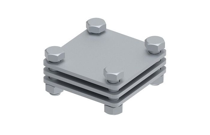Sujungimas juostoms 40mm kryžminis karštai cinkuotas - GROMTOR