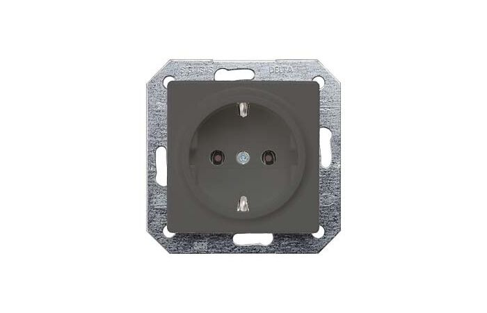 Lizdas p/t SCHUKO carbon metallic 16A 250V DELTA LINE - SIEMENS