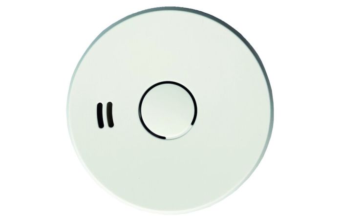 Jutiklis dūmų v/t 85dB 40m2 su 9V elementu baltos spalvos PRWM-9V - PROTEC