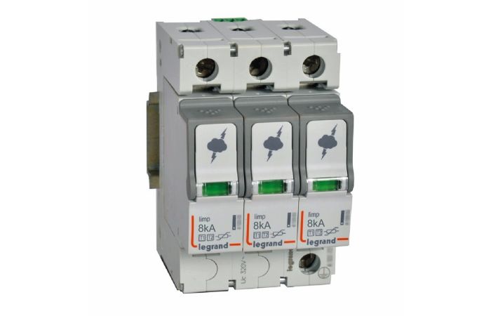 Apsauga viršįtampių 3P B+C 8/25kA 1+2 tipo SPD - LEGRAND