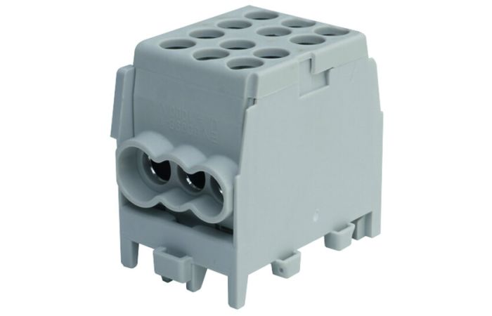 Gnybtas 25mm2 Cu/Al pilkas 6 prijungimai (2x25/4x16) PHLAK2524GR - PROTEC