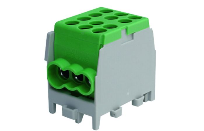 Gnybtas 25mm2 Cu/Al žalias 6 prijungimai (2x25/4x16) PHLAK2524GN - PROTEC