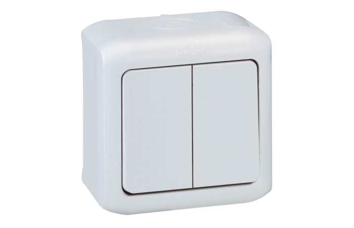 Jungiklis v/t dvigubas IP44 pilkas 10A 250V Forix - LEGRAND